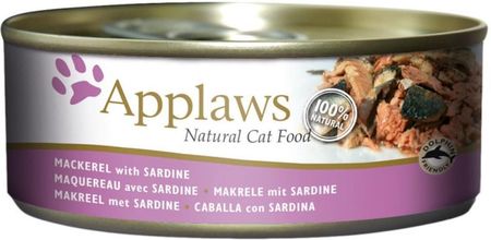 Applaws Cat Tinmackerel With Sardine Makrela I Sarydnka 12X6X156G