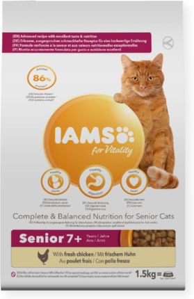 IAMS for Vitality Cat Senior Chicken 1,5Kg