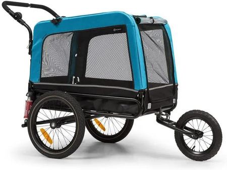 KLARFIT Husky Vario, rowerowa przyczepka do przewozu psów/wózek dla psów 2 w 1, ok. 240 l, płótno Oxford 600D,  niebieski