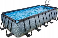 Zdjęcie Basen Exit Stone Pool 540X250X122cm With Sand Filter Pump Grey - Wojkowice