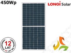 LONGI Panel fotowoltaiczny 450Wp monokrystaliczny moduł PV LONGI Solar LR4-72HPH PERC rama srebrna LR4-72HPH-450M