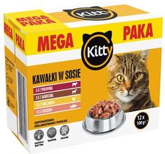 Kitty Karma Dla Kotów Dorosłych Mix Kawałki W Sosie Mega Paka 1,2Kg
