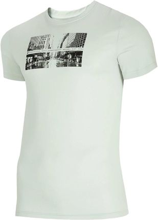 Koszulka T shirt 4F TSM025 chłodny jasny szary (H4L21 TSM025 27S) - Ceny i opinie T-shirty i koszulki męskie WGVG
