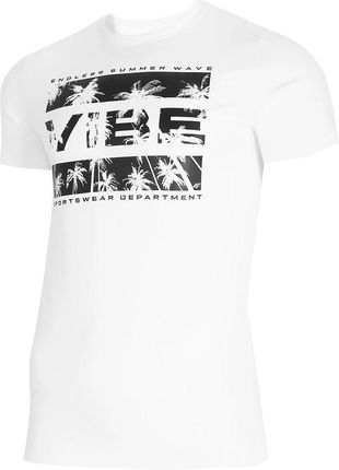 Koszulka T shirt 4F TSM026 biała (H4L21 TSM026 10S) - Ceny i opinie T-shirty i koszulki męskie LGKX