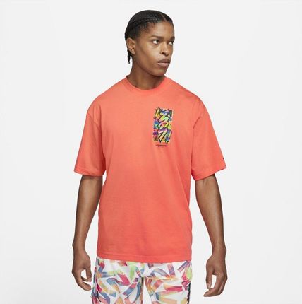 Jordan Męski T shirt z krÓtkim rękawem Jordan Dri FIT Zion Pomarańczowy - Ceny i opinie T-shirty i koszulki męskie JHUF