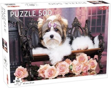 Tactic Puzzle Yorkshire Terrier With Roses 500El.