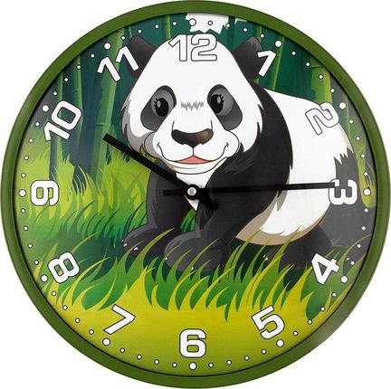 Fx9087 Zegar Na Ścianę Tarcza Z Ruszającymi Się Oczami Wąska Obudowa 33Cm Panda