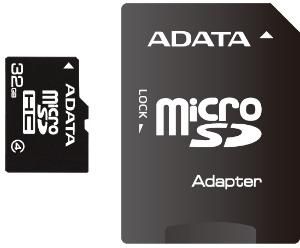 ADATA CARD microSDHC 32GB Class 4 (AUSDH32GCL4-RA1)