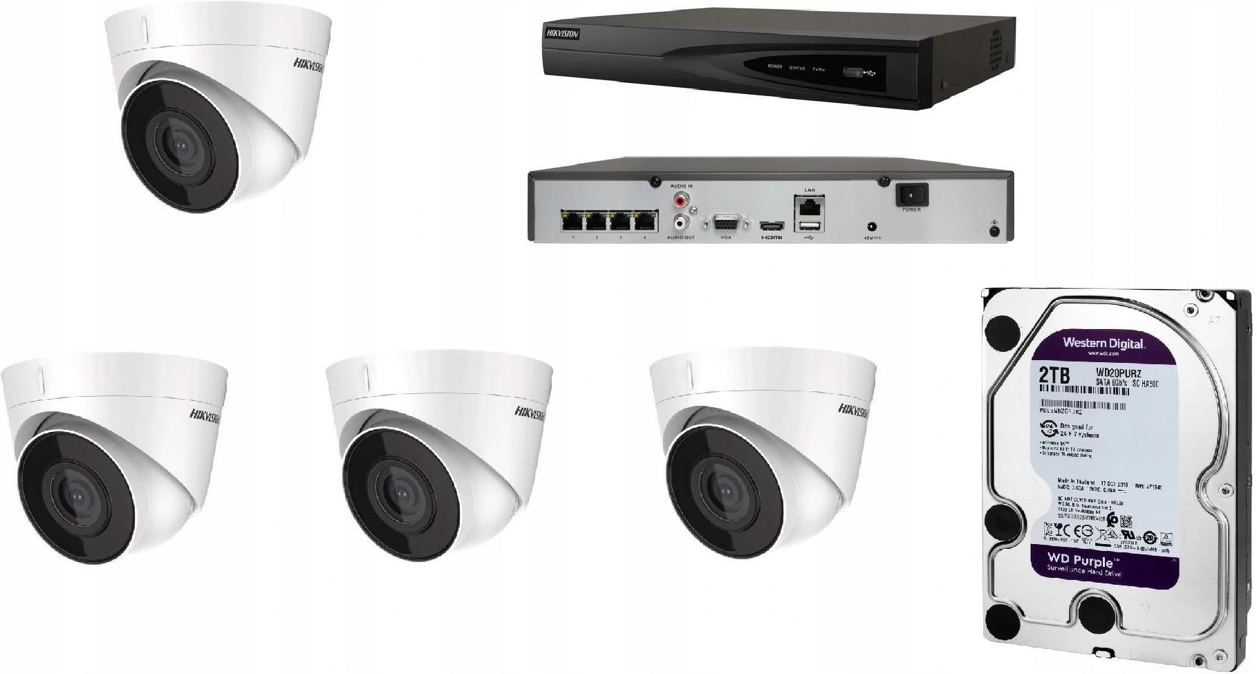 Zestaw Do Monitoringu Hikvision Zestaw Monitoringu Ip Kamery Mpx Poe