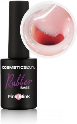 Cosmetics Zone Baza Kauczukowa Różowa Z Drobinkami Rubber Base Pink Blink 15ml