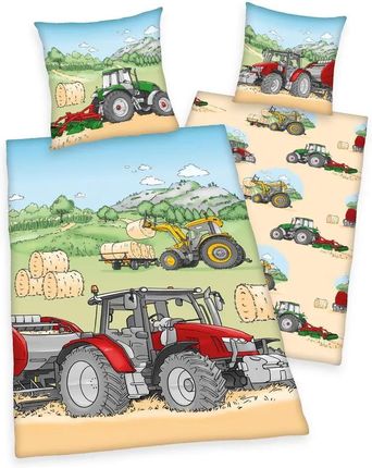 Herding pościel bawełniana dziecięca Traktor 140x200/70x90