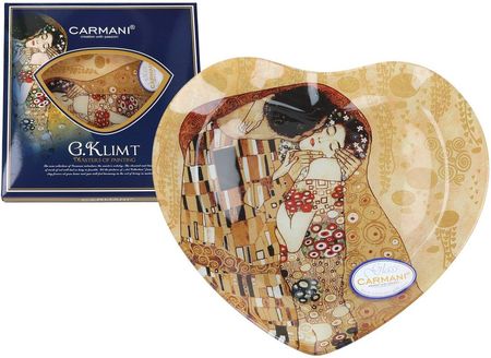 Carmani Talerz Dekoracyjny G. Klimt Pocałunek 24.5X23Cm Box