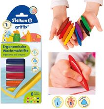 Zdjęcie Pelikan Kredki Świecowe Griffix 1 Trójkątne 8 Kolorów - Płoty