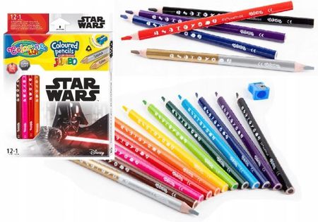 Colorino Star Wars Kredki Grube Jumbo Gwiezdne Wojny 12Szt.