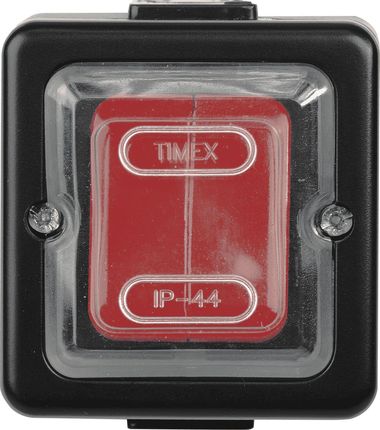 Timex-Elektro Loft Łącznik Pojedynczy Ip44 Czarny Czerwony Ogumowany Klawisz (WNT1JCZACZE)