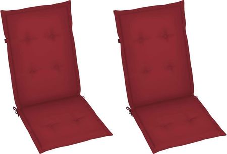 Vidaxl Poduszki Na Krzesła Ogrodowe 2szt. Kolor Wina 120X50X4cm