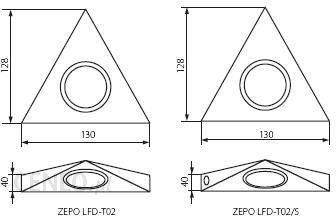 Kanlux Podszafkowa punktowa oprawa meblowa Zepo LFD-T02-C/M 4381