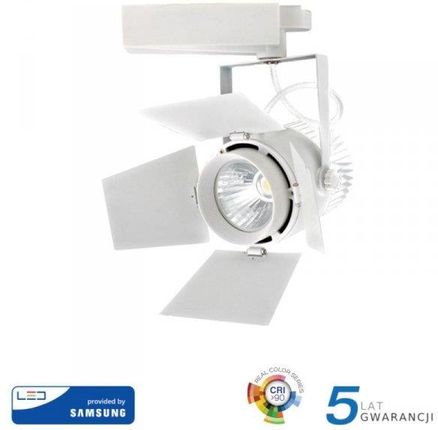 V Tac Oprawa 33W Led Track Light Samsung Chip Cri90+ Biała Vt 433 3000K 2640Lm