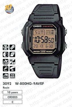 アナログ時計 CASIO W800HG9AVDF 970081 CASIO W-800HG-9AVDF - Zegarki Męskie - Ceny i opinie - Ceneo.pl