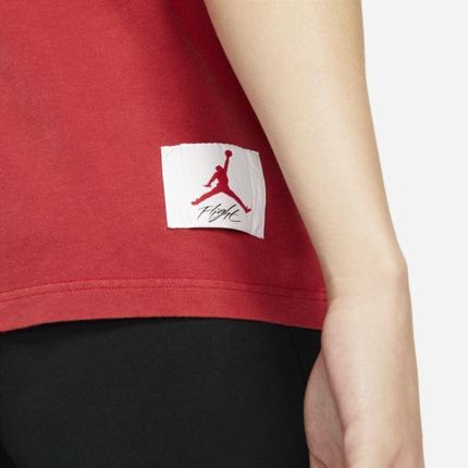Jordan Męski T shirt z krÓtkim rękawem i grafiką Jordan Flight Czerwony - Ceny i opinie T-shirty i koszulki męskie FBQQ
