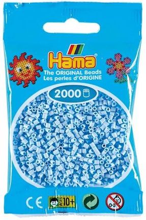 Hama Koraliki Mini 2000 Koralików 501-97 Kolor Jasny Niebieski Pastelowy