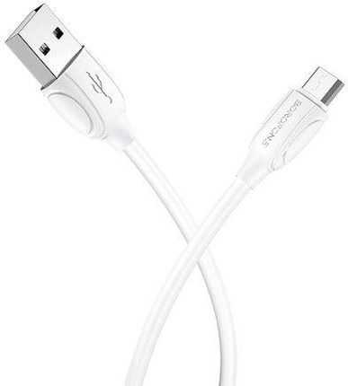 Borofone kabel Benefit USB - microUSB 1,0 m 1,3A biały BX19