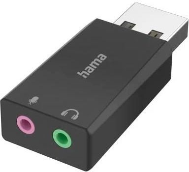 Hama Adapter USB-A wtyk - 2xJack 3,5mm gniazdo (200323)