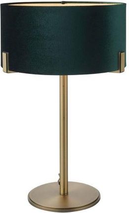 Endon Collections lampa stołowa z wyłącznikiem Hayfield E27 mosiężno/zielona 95837