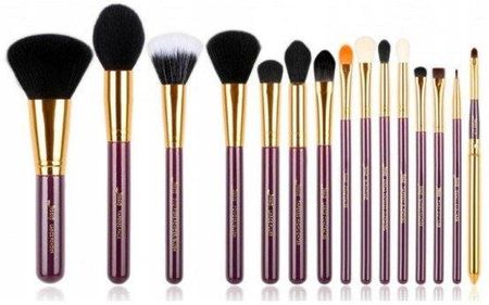 JESSUP T095 Brushes Set Purple/Gold Zestaw 15 pędzli do makijażu twarzy i oczu