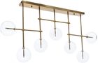 Lumina Deco plafon Bergamo W7 mosiężny LDC 6026-7 (MD)