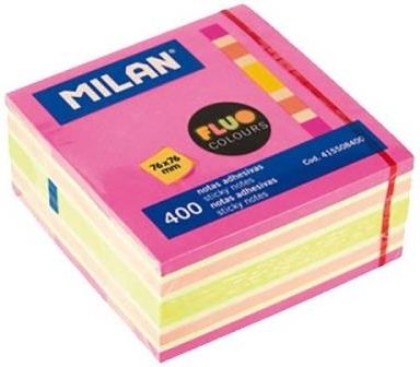 Milan Karteczki Fluo Kost 5 Kol 76X76 400szt.