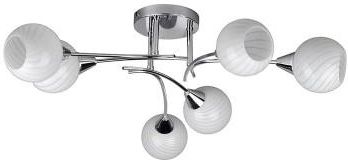 Spot-Light Ripoli Lampa Sufitowa 6xE14 60W Chrom/Biały