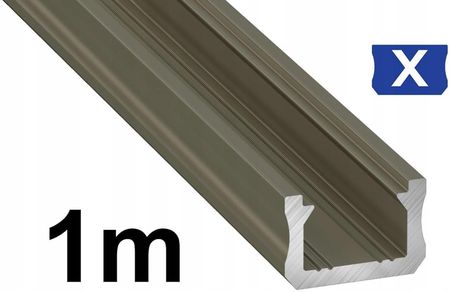 Lumines Profil aluminiowy do TAŚM LED typ X inox 1m (LUMINES-X1-I)