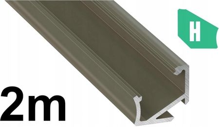 Lumines Profil aluminiowy do TAŚM LED typ H brązowy 2m (LUMINES-H2-I)