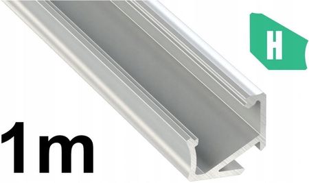 Lumines Profil aluminiowy do TAŚM LED typ H surowy 1m (LUMINES-H1-SUR)
