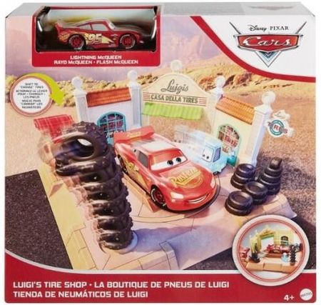 Mattel Disney Auta Cars – Sklep z oponami Luigiego + Zygzak GTK83