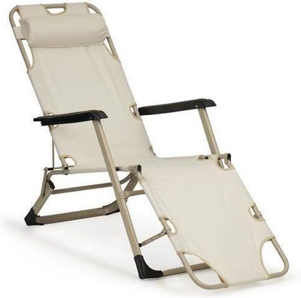 Leżak Fotel Ogrodowy Plażowy Składany Z Zagłówkiem 2W1 Modernhome