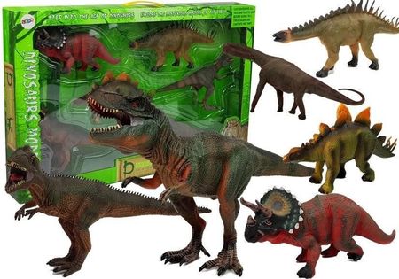 LeanToys Zestaw Dinozaurów Duże Figurki Modele 6 sztuk Tyranozaur