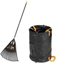 Ranking Grabie Do Liści + Kosz Fiskars Solid Xl + Popup 56L 173,5X65cm 15 dobre grabie do liści i trawy