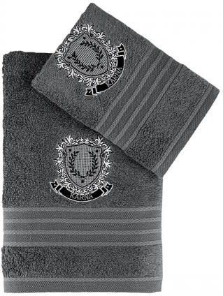 Bilge Ręcznik Bawełniany Frotte Pames/3663/Dark Grey 50X90+70X140 Kpl.