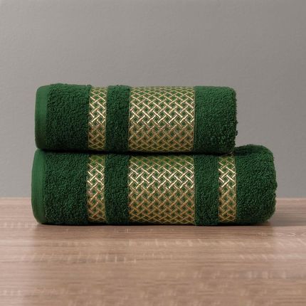 Ciemno Zielony Ręcznik Bawełniany 50X90 Lionel 450G/2