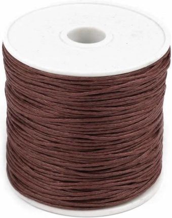 SZNUREK 1MM WOSKOWANY BAWEŁNIANY BRĄZOWY 10M