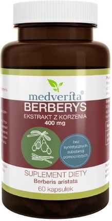 Berberys ekstrakt z korzenia 400 mg 60 kapsMedverita