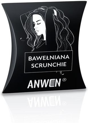 Anwen Bawełniana Scrunchie Czarna Gumka Do Włosów