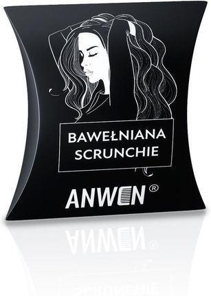 Anwen Bawełniana Scrunchie Czarna Gumka Do Włosów