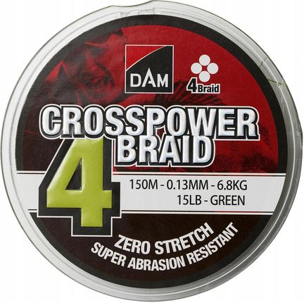 DAM PLECIONKA DAM CROSPOWER 4-BRAID 150M GREEN 0,13MM DM66576