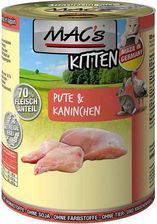 Macs Mac'S Kitten Indyk Z Królikiem Mokra Karma Dla Kociąt 400G