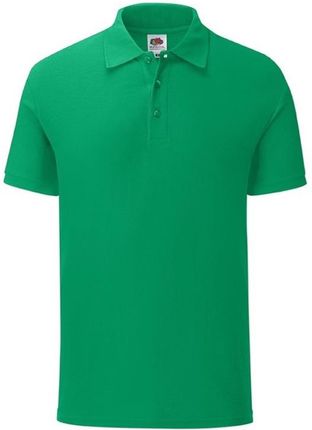 Koszulka męska Iconic Polo z odrywaną metką Fruit of the Loom - Zielony - Ceny i opinie T-shirty i koszulki męskie VAIY