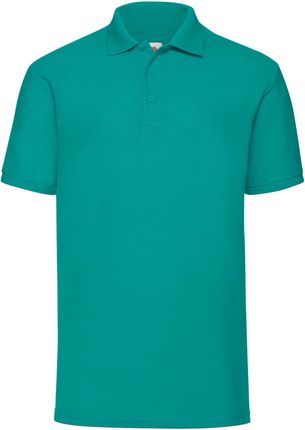 Koszulka męska 65/35 Polo Fruit Of The Loom - Szmaragdowy - Ceny i opinie T-shirty i koszulki męskie DOZU