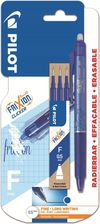 Zdjęcie Pilot Frixion Clicker 0,5 Niebieski + Wkłady X3 Niebieskie - Tłuszcz